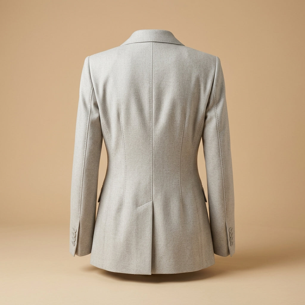 Blazer doppiopetto grigio perla