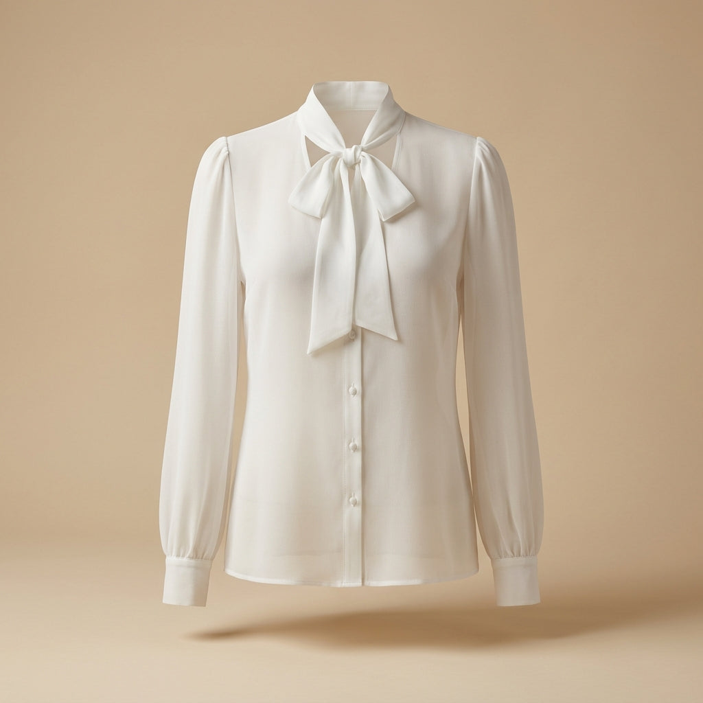Camicia fusciacca in georgette bianco ottico