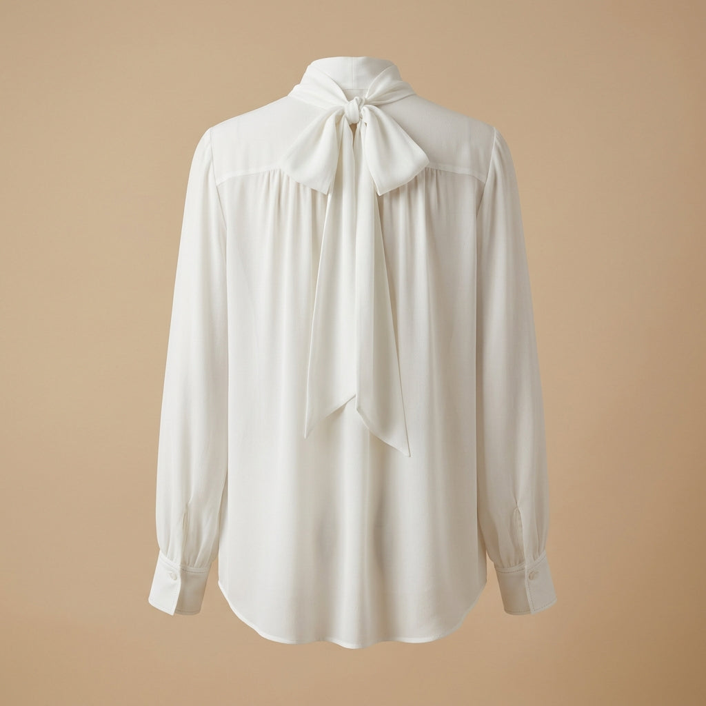 Camicia fusciacca in georgette bianco ottico