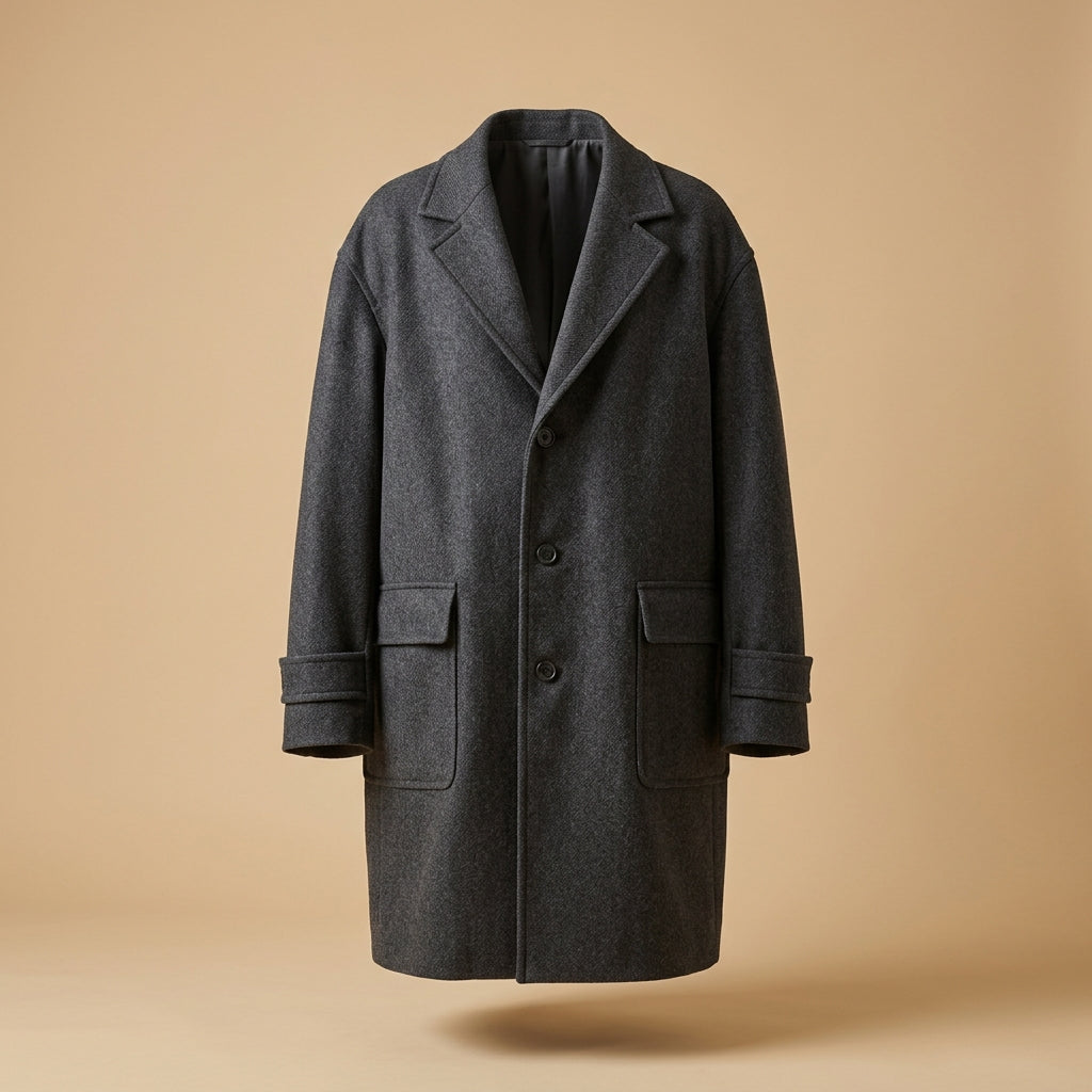 Cappotto oversize grigio antracite