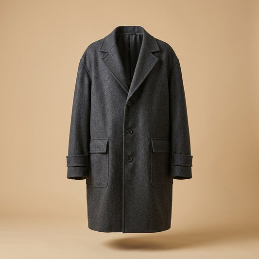 Cappotto oversize grigio antracite