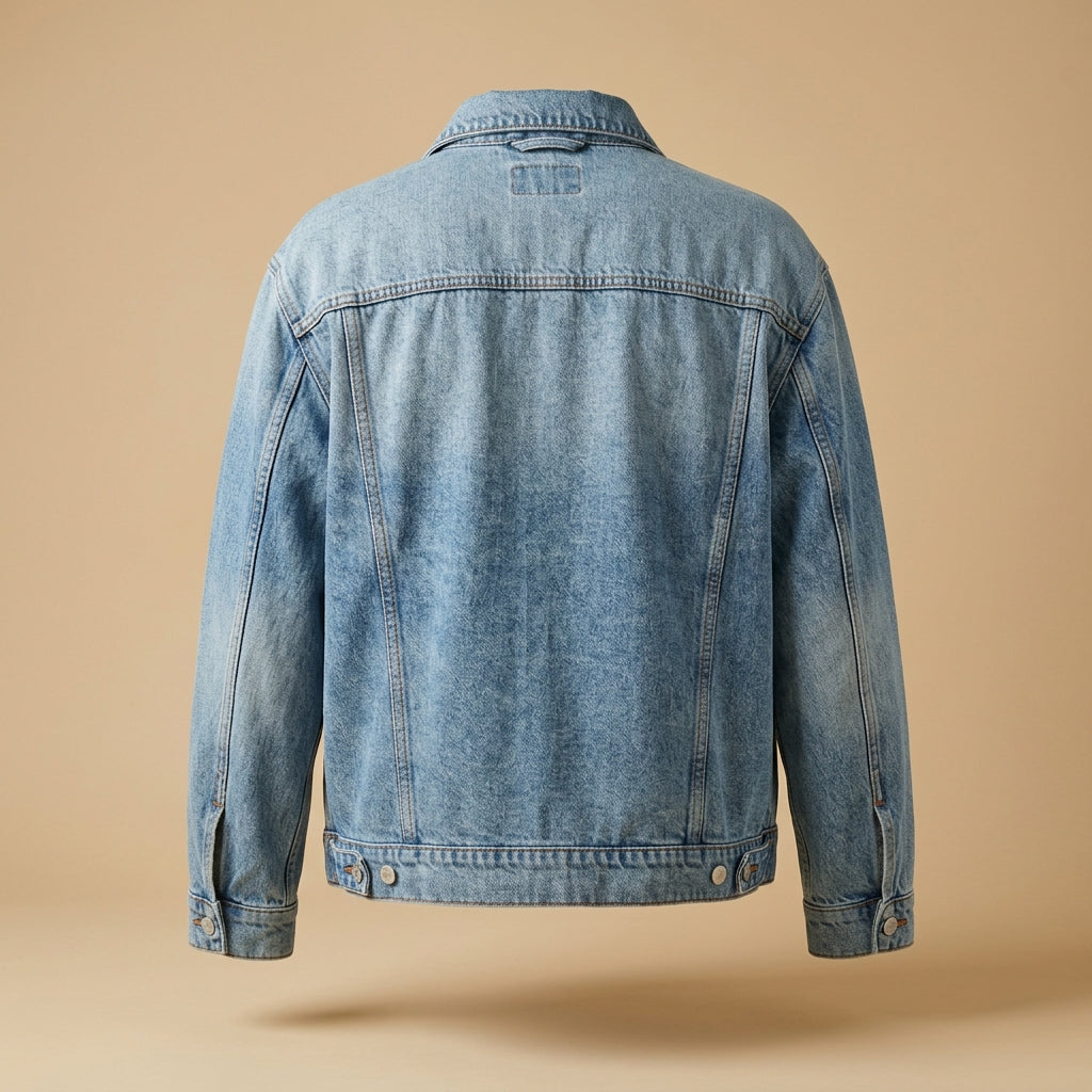 Giacca in denim chiaro oversize