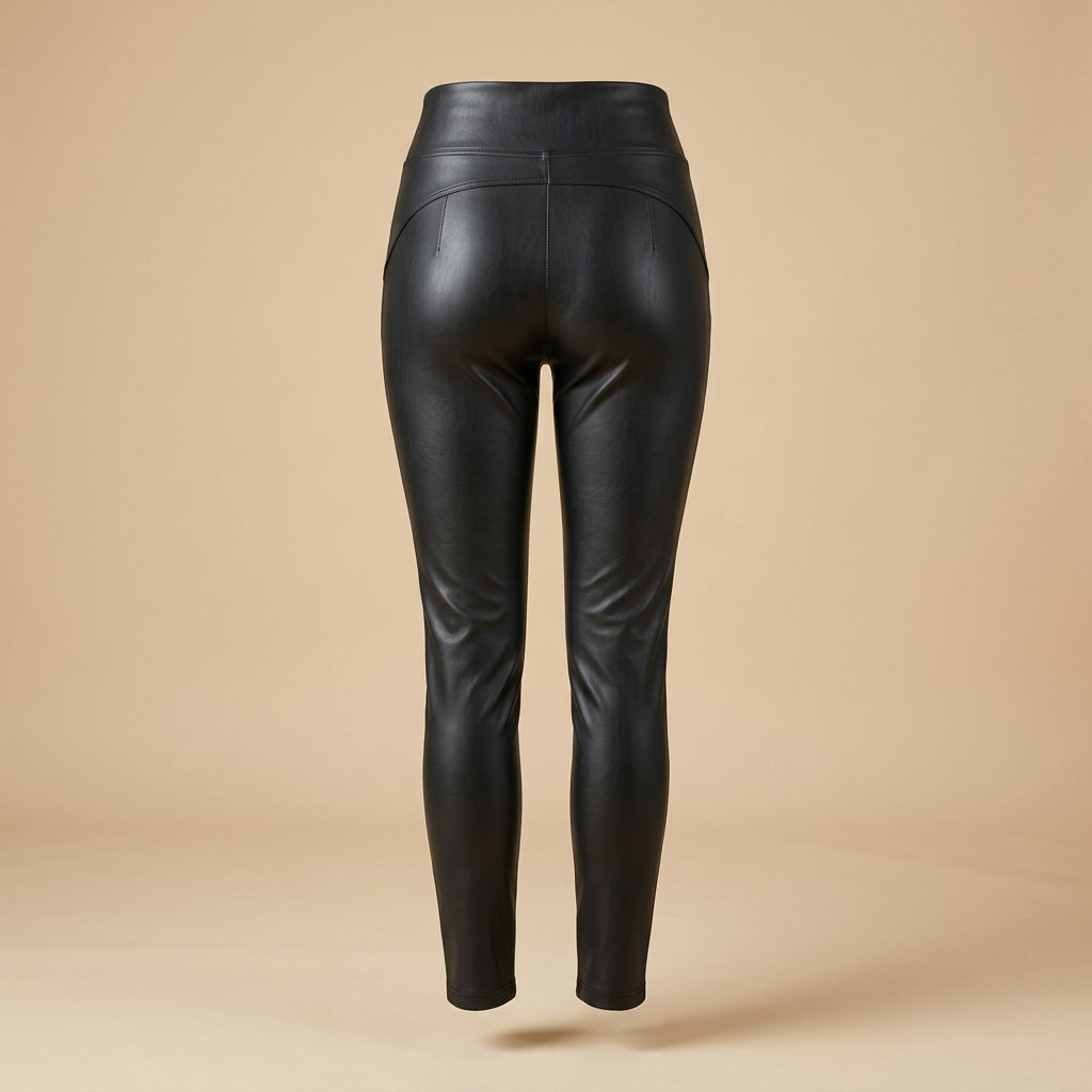 Legging in ecopelle nero