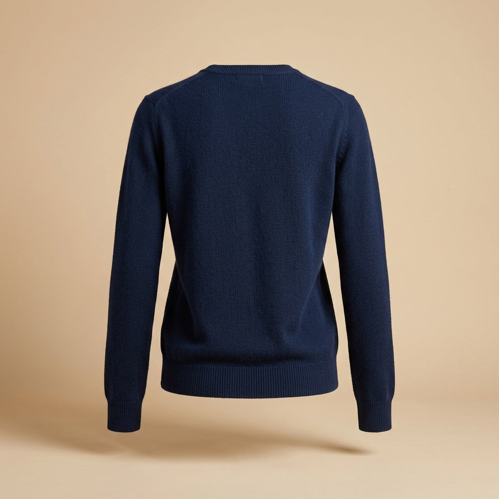 Pullover in cashmere blend blu notte