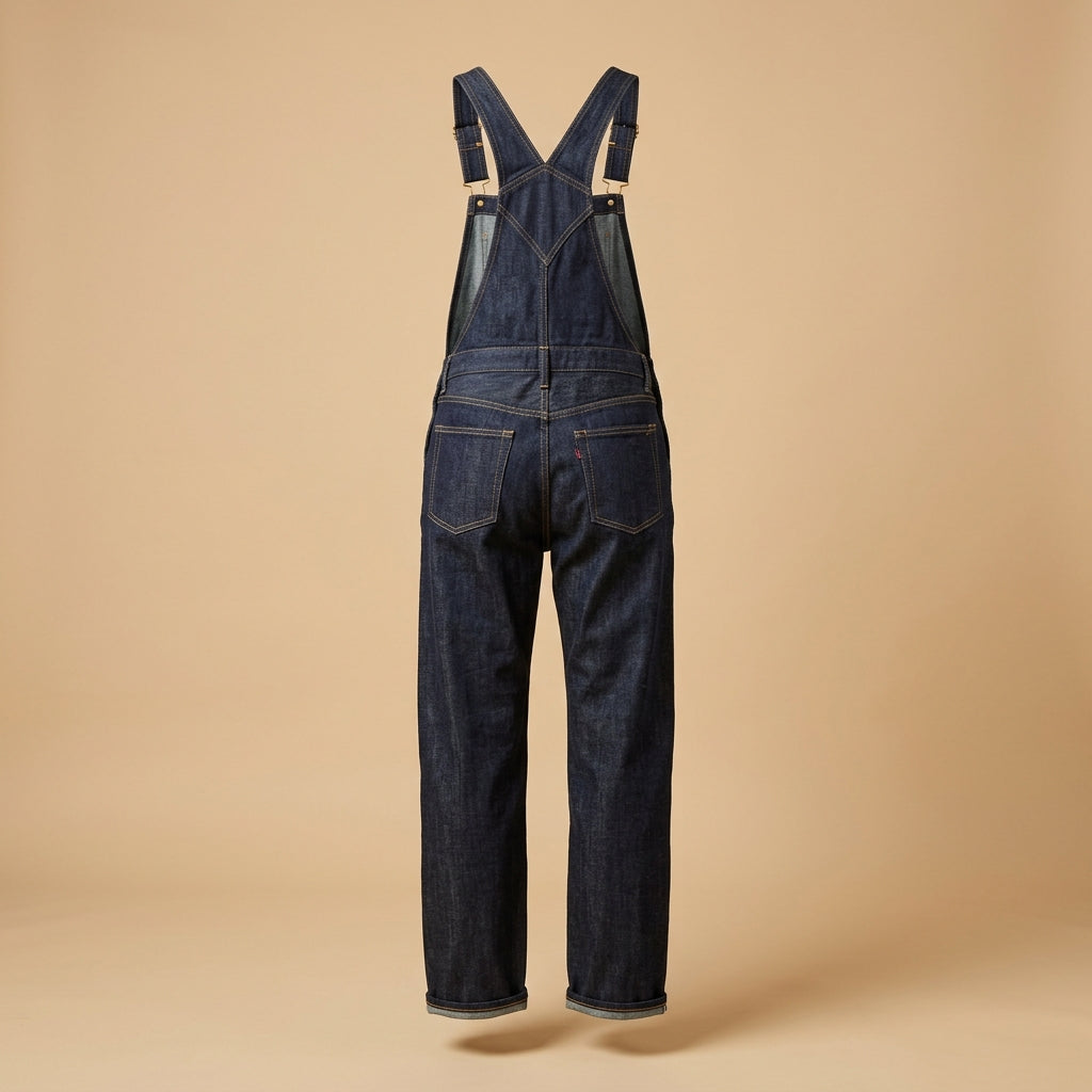 Salopette in denim grezzo